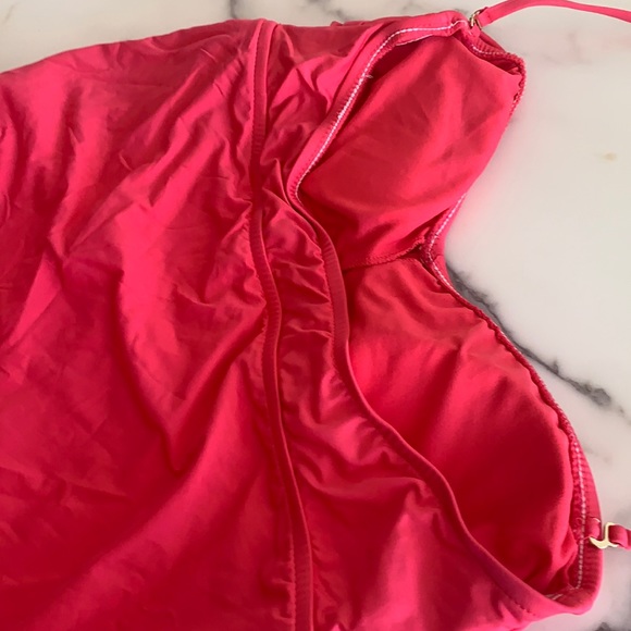 Mossimo Hot Pink Tankini Swimsuit Top With Ruching - Picture 3 of 5